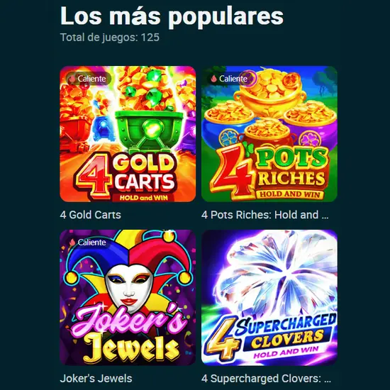 Betonwin: catálogo original de tragamonedas con cuatro juegos populares